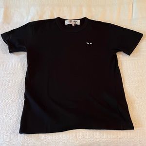 Comme Des Garçons PLAY Black Tee - size Small